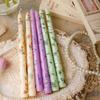 2PCS Long Candles Floral Printed Colored Taper Candle Lot Wedding Candles for Stylish Home Décor