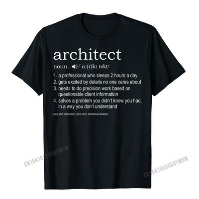 Architekten Definition T-Shirt - Lustiges T-Shirt für Architekten Normal Lustig Übergroße T-Shirts Großhandel Harajuku Baumwolle Unisex T-Shirts