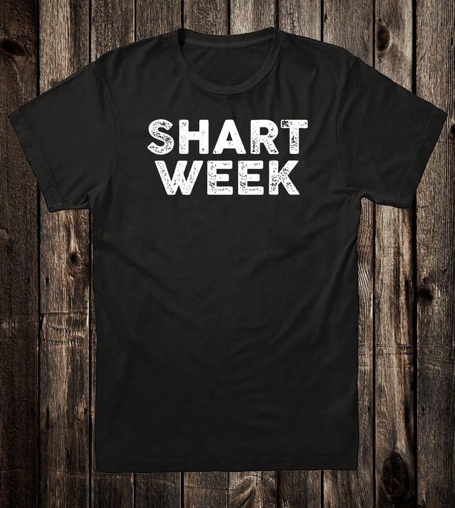 Novelty Parody Tee T shirt 100% Cotton Shark SHART WEEK Unisex T-Shirt XXXL