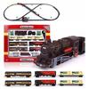 Big Train Queue Tracks 10 Meters Locomotive LED 7 Wagons Trees Platform