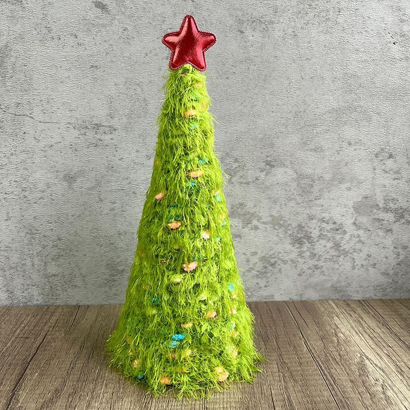 Christmas Christmas Desktop Ornaments Christmas Gifts Colorful Dot Design Cute Plush Christmas Tree Exquisite 3PCS/Set