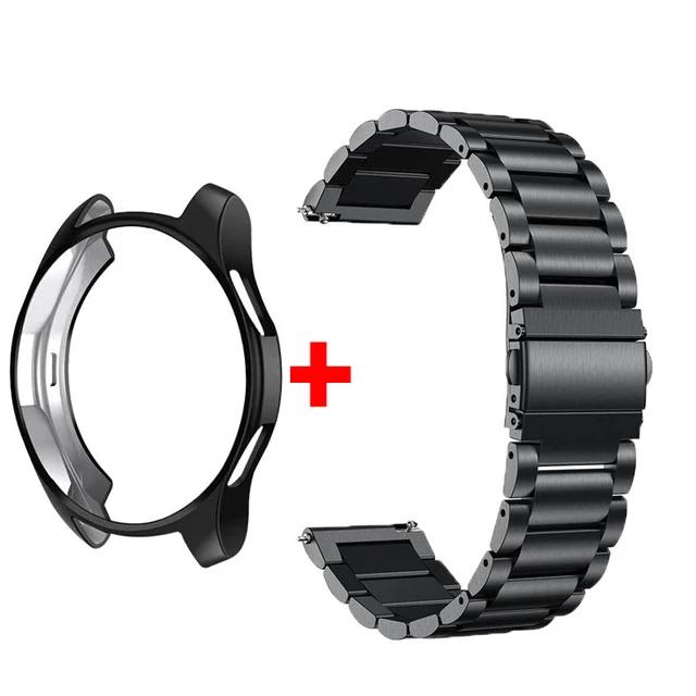 Pasek+Etui do Samsung Galaxy Watch 6 5 4 44mm 40mm Classic 46mm 42mm Bransoleta ze Stali Nierdzewnej Pasek do Galaxy Watch 3 5 Pro 41 45mm