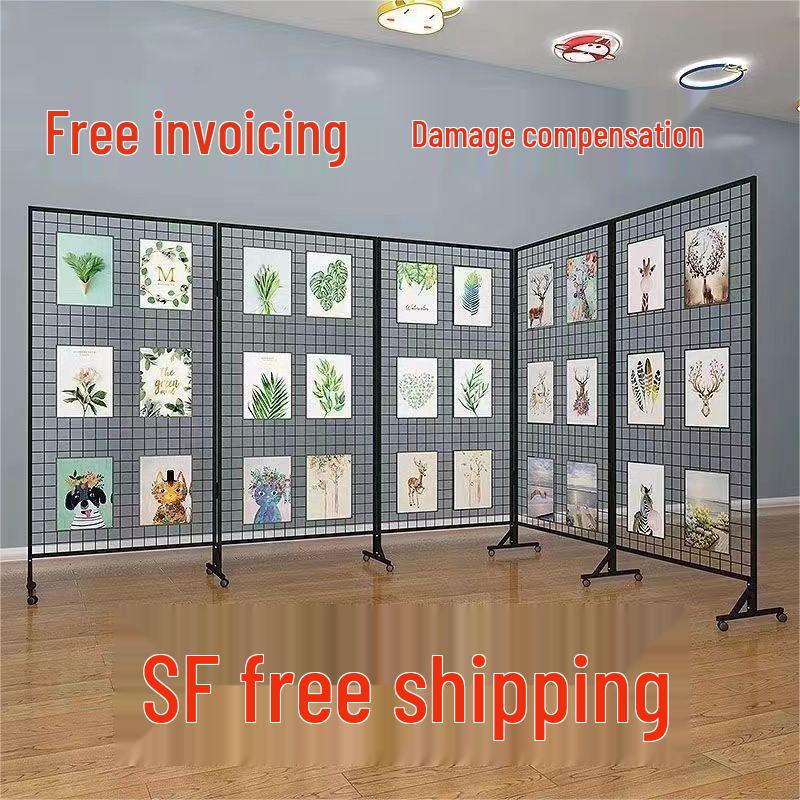 Wrought Iron Folding Display Stand for Art Exhibitions and Storage