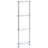 Vidaxl 4-Tier Shelf, Transparent, 30X30X100 Cm, Tempered Glass
