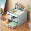 Drawer-style desktop storage box, desk organizer for business cards, mobile phones, stationery, and cosmetics