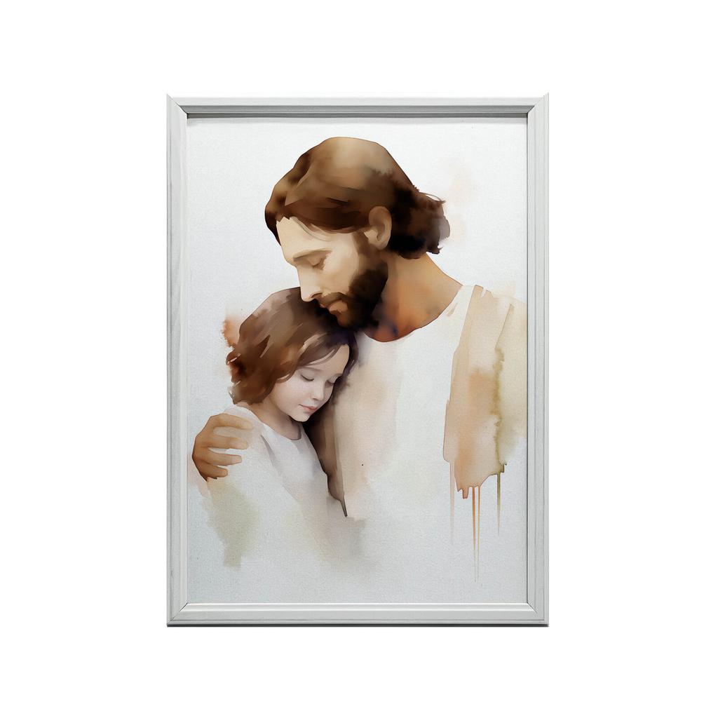 Jesu Omsorg Jesu Omsorg, 30X40 Cm, Svart Aluminiumram, Matt Papper 230 Gsm