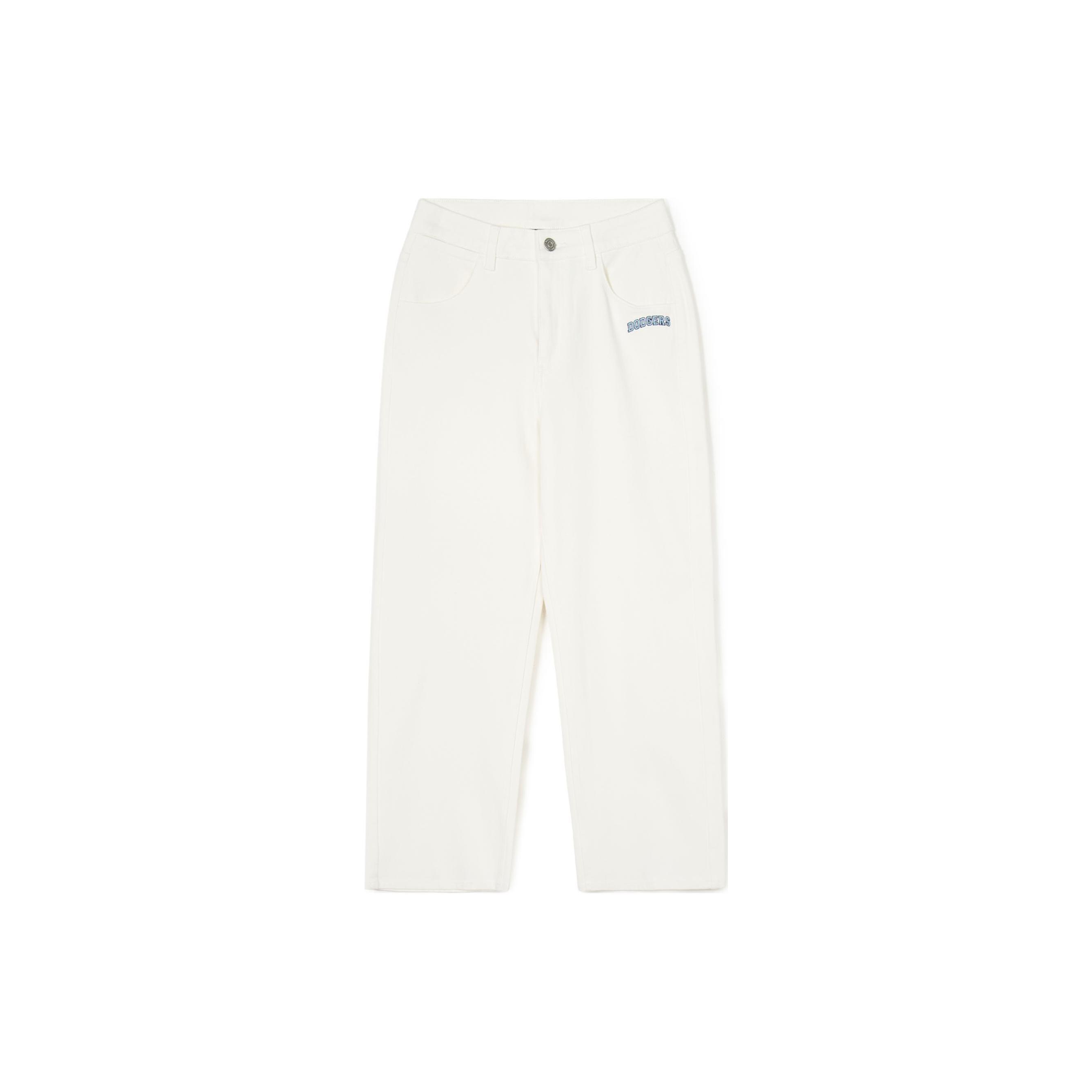 

New MLB Los Angeles Dodgers SS24 Jeans Women s Ivory 3FDPV0141-07IVS S