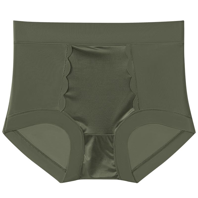 Plussize Ladies Summer Light Ice Silk No Trace Breathable Soft Comfortable High Waist Briefs