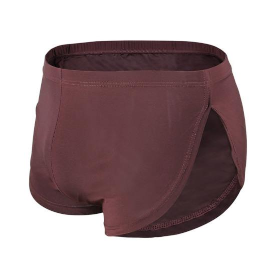 Men Boxer Underwear Low Waist Breathable Smooth Wiring Perfect Fit Shorts Panties Solid Color Loose Fit Home Underwear