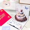 Butterfly Pop Up Birthday Card with Envelope Birthday Message Card Creative Gift Card  Table Decor