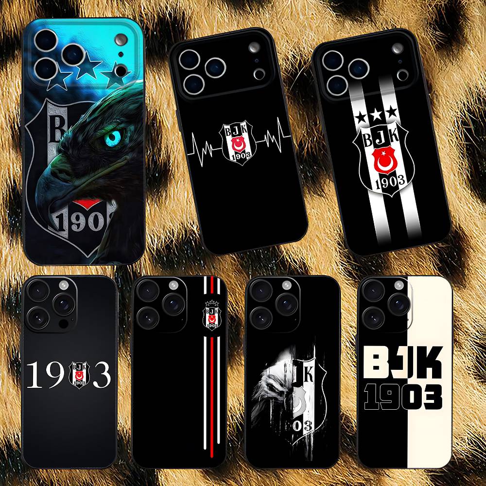 Fashion Besiktas BJK Phone Case For iPhone 17,16,15,14,13,12,Pro,Max,Plus,E,SE4,Air,Mini Black Soft Box