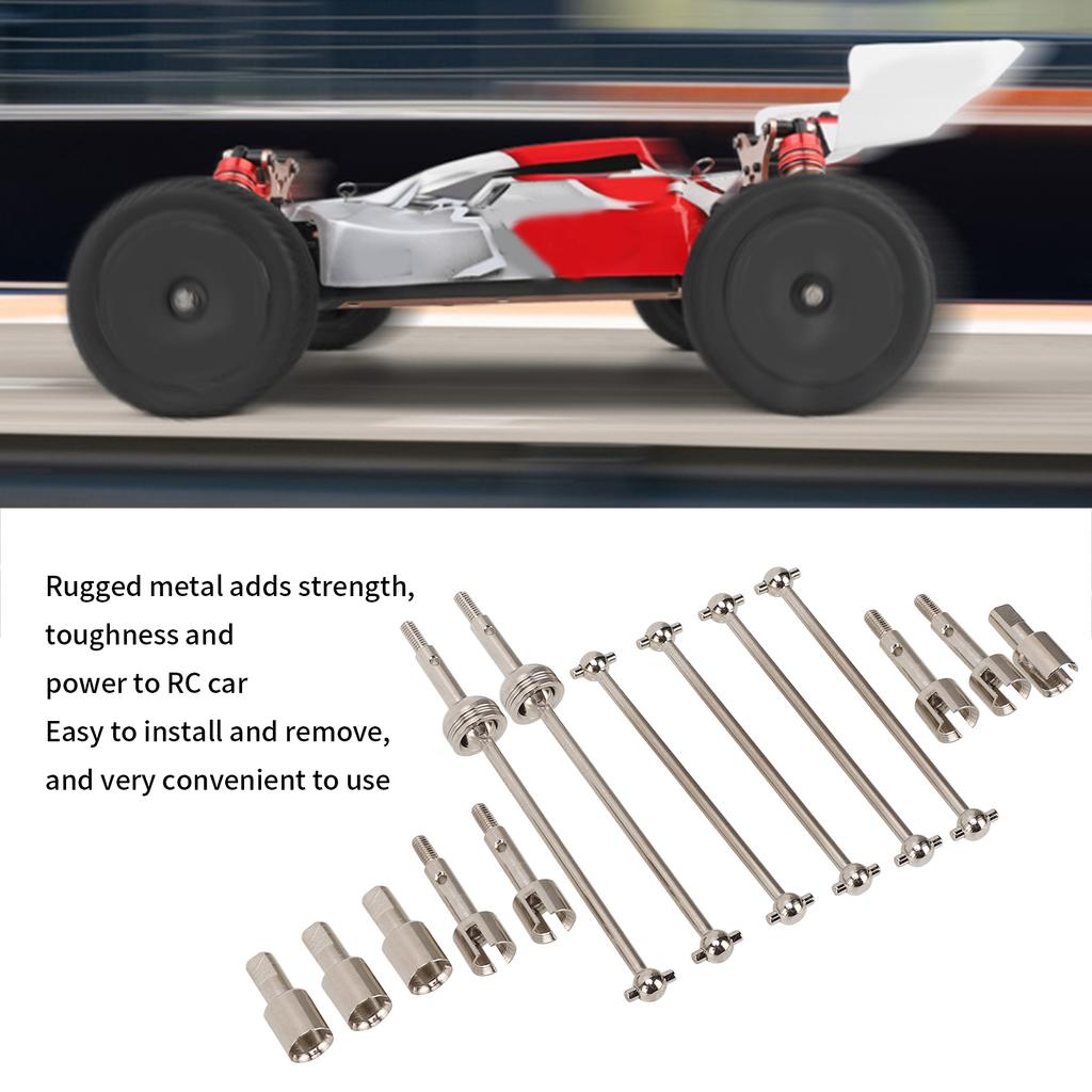 CVD Drive Shaft RC CVD Drive Shaft Kit Upgrade Part Metal with Joint Cup Dog Bone for WLtoys 144001 RC Car RC Dogbone Joint Set