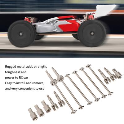CVD Drive Shaft RC CVD Drive Shaft Kit Upgrade Part Metal with Joint Cup Dog Bone for WLtoys 144001 RC Car RC Dogbone Joint Set
