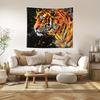 Graffiti Style Tiger Tapestry Abstract Watercolor Tiger Wall Hanging Modern Aesthetic Room Decor suitable offices bars party
