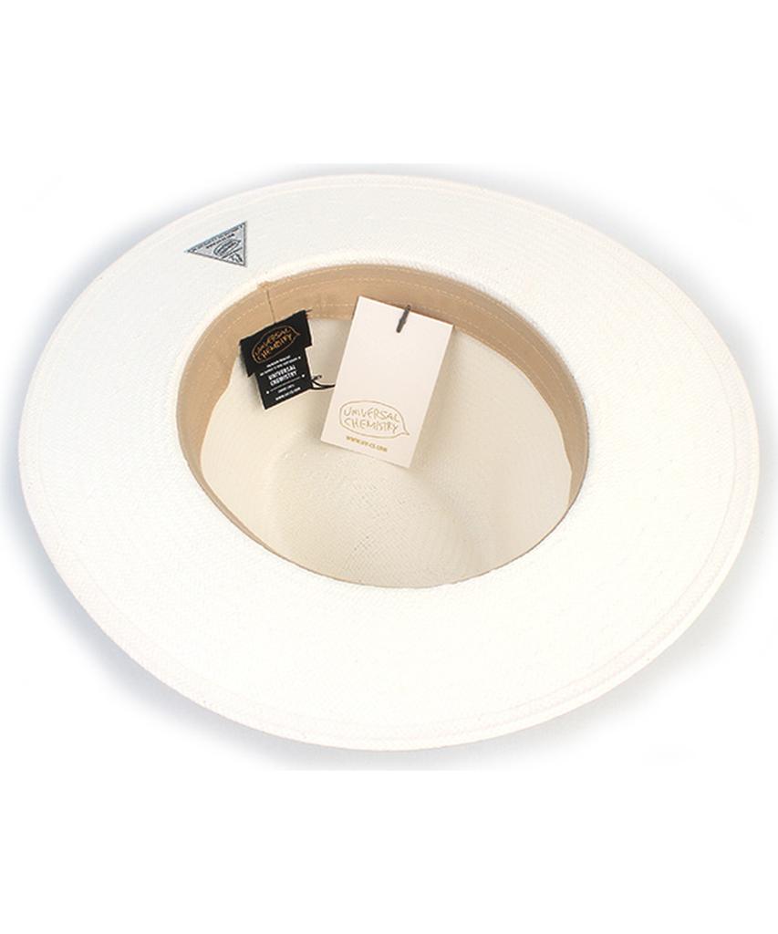 Yunibeosyeolkemiseuteuli Summer Basic Line White Fedora Summer Hat