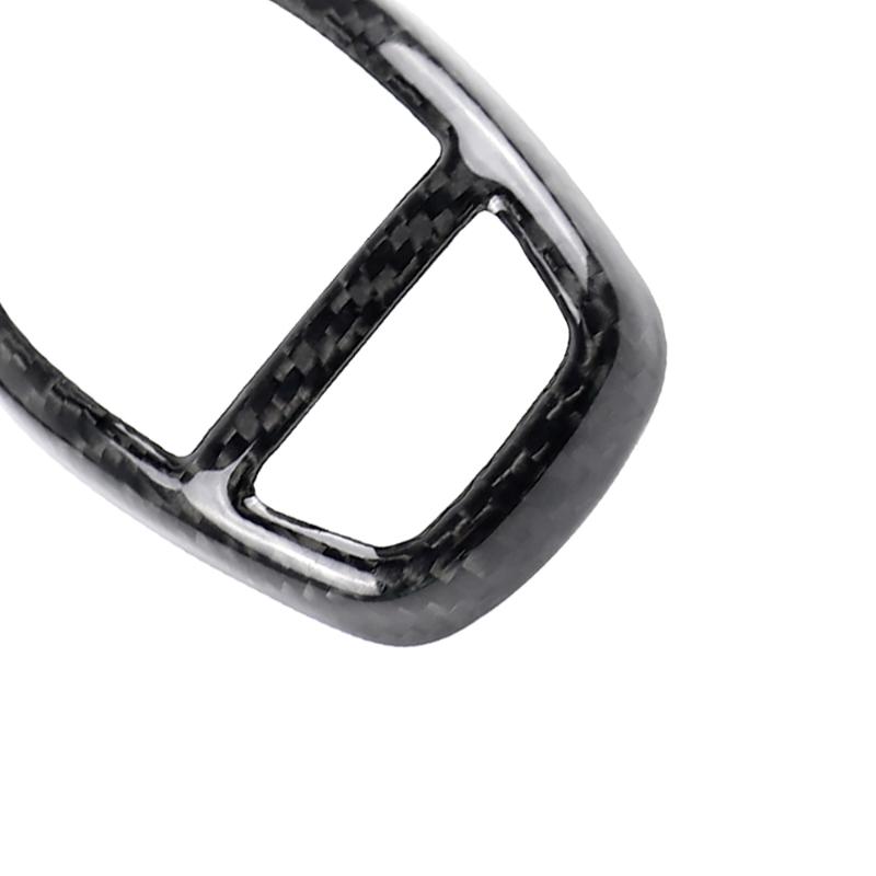 Textura de fibra de carbono para bmw f30 f10 f15 f07 f20 f21 f22 f32 f34 f35 5gt quadro do painel de mudança de engrenagem do carro botão de engrenagem capa cabeça guarnição