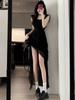 Pure Desire Style Spice Girl Wears French Temperament Trailing Suspender Dress Design Sense Niche Seaside Vacation Style Long Dress