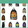 Al Italian Brainrot Pattern Backpack Breathable Student Schoolbag Gift Casual