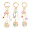 Cute Enamel Garland Keychain Women Girls Flowers Key Ring Pendants Handbag Decor Diy Handmade Jewelry Gifts