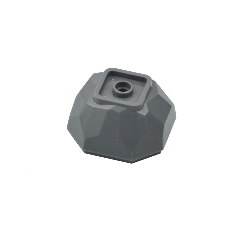 Constructing Blocks Dark Bluish Gray Rock 4 X Octagonal Boulder Scene Parts Attachments 30293 30294 Castle City Present