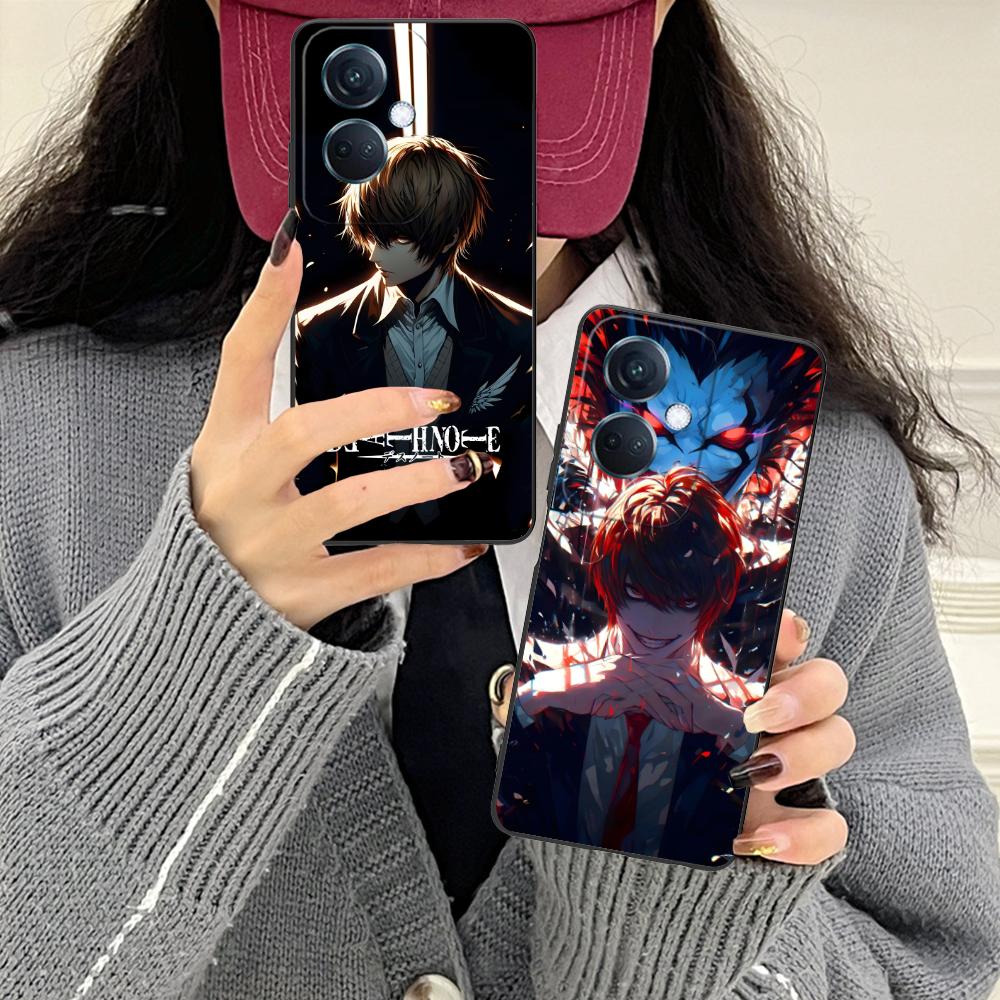 Death Note Kira Light Mobile Phone Case for OPPO Reno 14 13 12 11 10 9 8 7 6 5 F T Pro 5G Colorful Printing Cover Luxury Cover