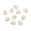 10Pcs 12x2.5mm Alphabet Double Face Charms Pendant Beads for Jewelry DIY Findings