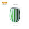 Hand Painted Colorful Striped Cocktail Goblet Water Cup Creative Red Wine Glass Set Party Wedding Barware