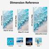 1Pc Dreamy Milk Blue Wave Beach Print Beach Towel Soft Quick-Dry Absorbent Vacation Swimming Bath Towel Wrap Shoulder