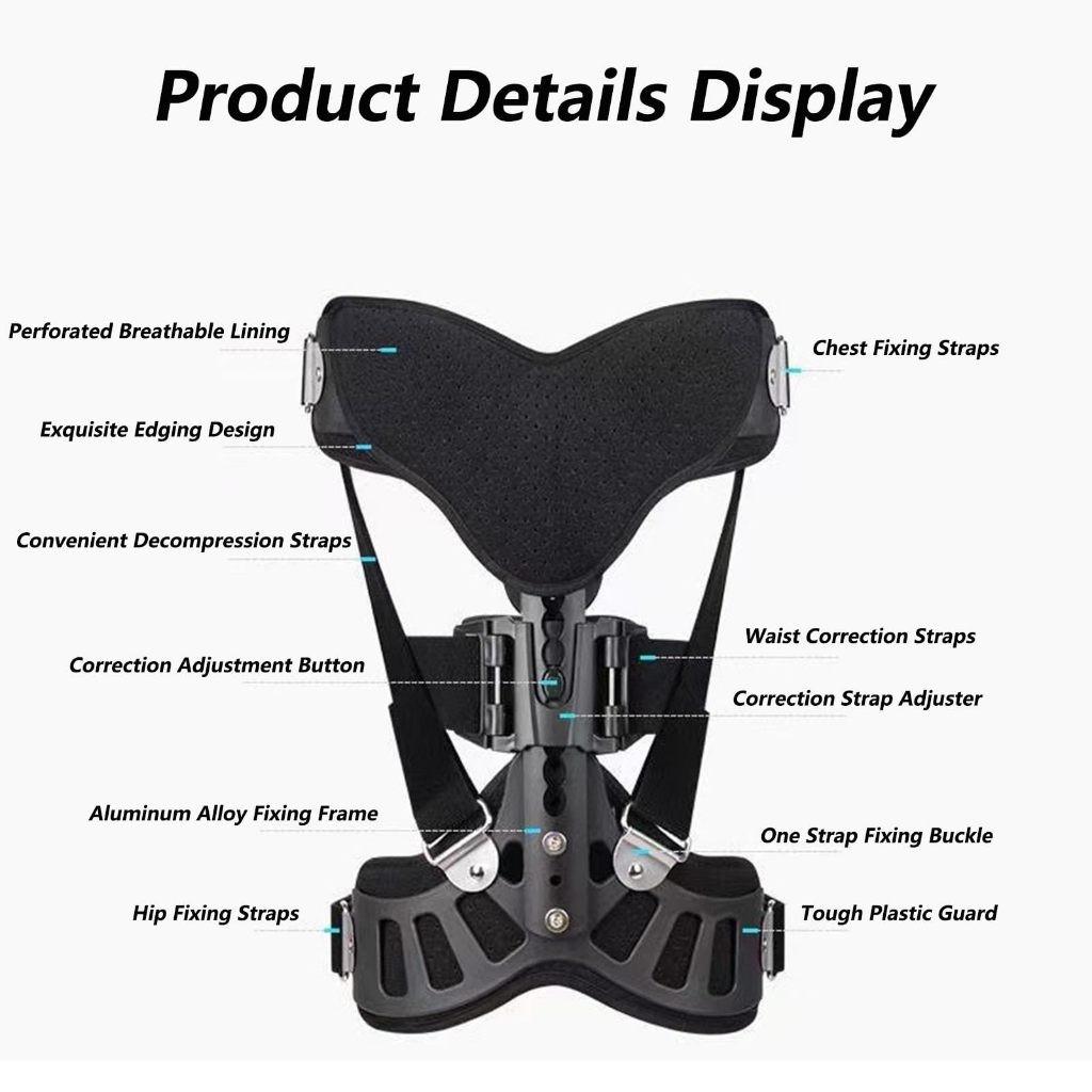 Adjustable Scoliosis Posture Corrector Back Postoperative Recovery Spinal Auxiliary Orthosis  Adults Health Care Device
