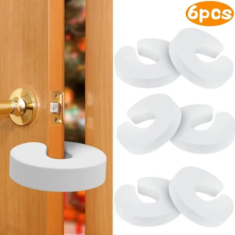 6pcs Door Stopper Durable Baby Security Protection Baby Safety Door Stop Safety Door Card Holders