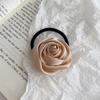 French Stain Rose Flower Elastic Hairbands Women Girls Hair Ropes Ties Flower Hair Scrunchies Ponytail Holder Hair Accessories