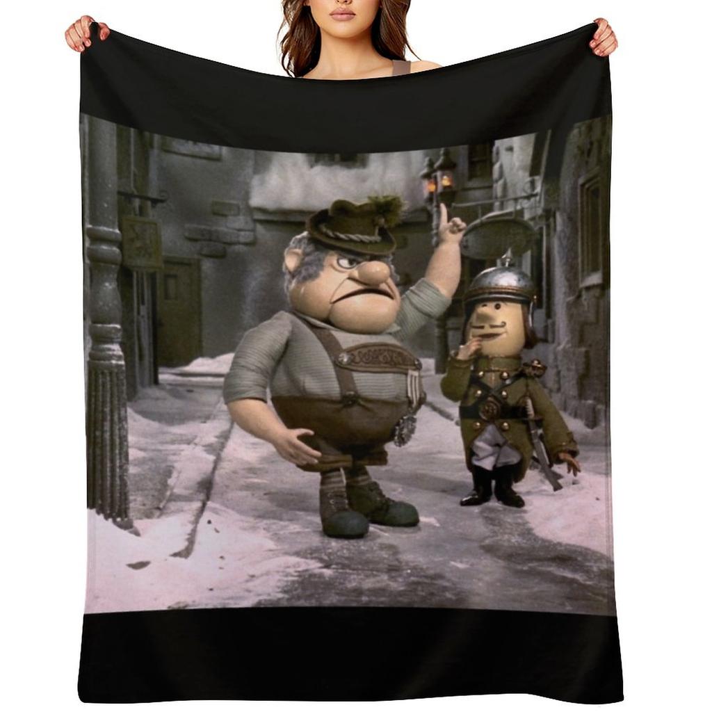 Burgermeister On The Town Throw Blanket Hairys Giant Sofa Picnic funny gift Blankets