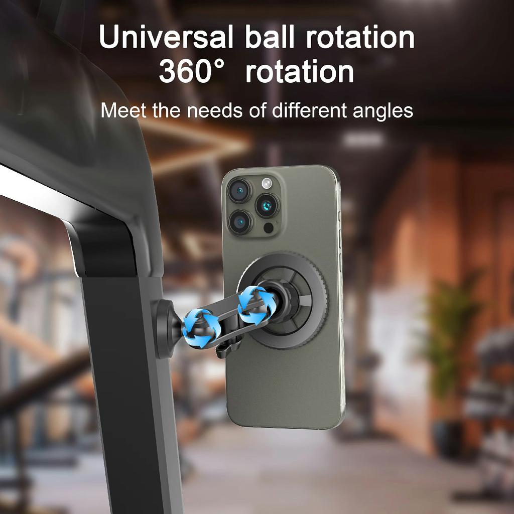 X036 Phone Holder with Magnetic Base Dual Ball Joint Arm Hands Free Bracket