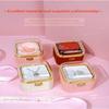 Fashion Cute Flip Necklace Box Romantic Dustproof Rotating Rose Box Automatic Plastic Necklace Storage Case Birthday
