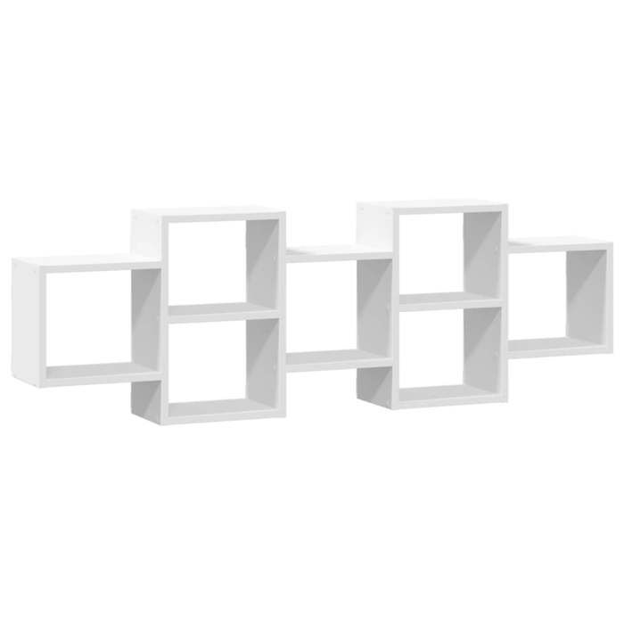 VidaXL Wall Shelf White 129x18x42 Cm Engineered Wood 853218