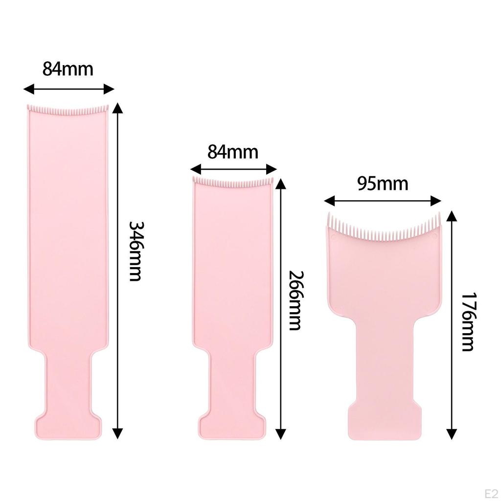 3 Hair Highlighting Combs for Professional Use, Essential Accessories Tinting