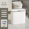 Smart Bathroom Sensor Trash Can - Quiet Flip-Top with Gentle Open/Close