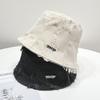 Cappello a secchiello retrò giapponese nero da donna con frange a quadri Cappello da pescatore Cappello parasole autunnale da uomo