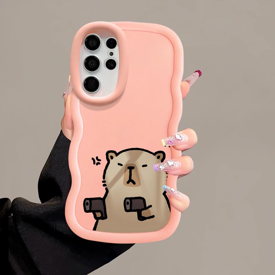Cartoon Cute Capybara Soft Phone Cover Case for Samsung Galaxy S23 Plus S25 A25 S21 S20 FE S24 S22 Ultra A26 A35 A36 A54 A55 A34