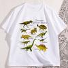 Vintage 90s Dinosaur Species Graphic Tee Cotton Short Sleeve Printed Tshirt Casual Round Neck Cool Loose Streetwear Clothing