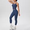 Cross-Strap Racerback Yoga Fitness Set with Hip-Lifting Pants