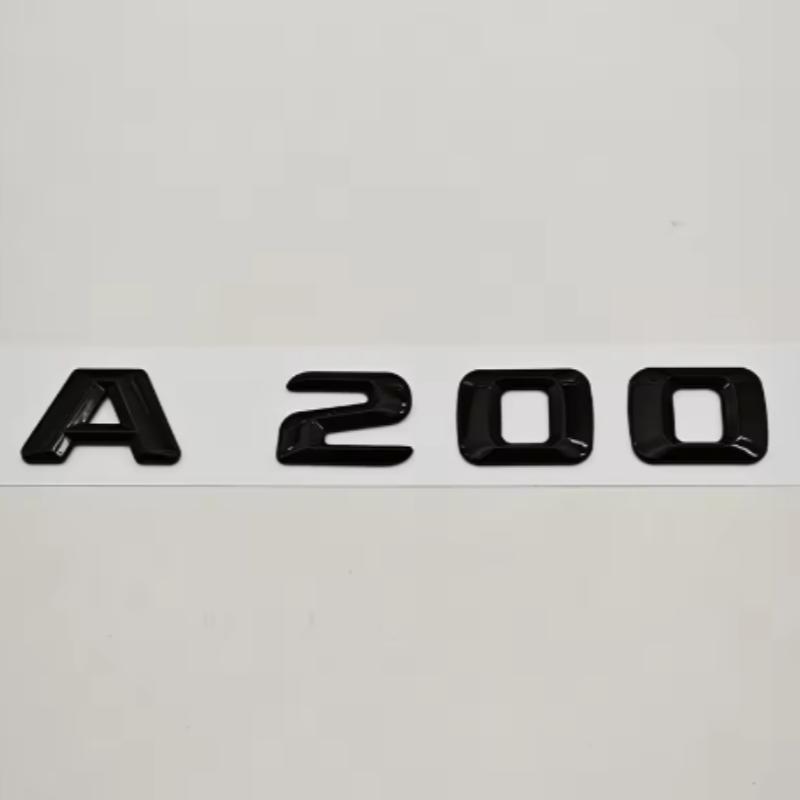 3D ABS Black Car Letters Logo A180 A220 A260 Badge Rear Trunk Emblem Decals For Mercedes Benz A Series A180 A200 A250 A260 W177