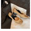 Sheepskin version~ Popular square head pig nose shoes elastic band ballet shoes Mary Jane women's shoes flat bottom shallow mouth single shoes women