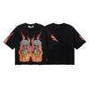Meichao Retro Hip-Hop Print Summer High Street Trend Casual Washed Men'S And Women'S Short-Sleeved T-Shirts