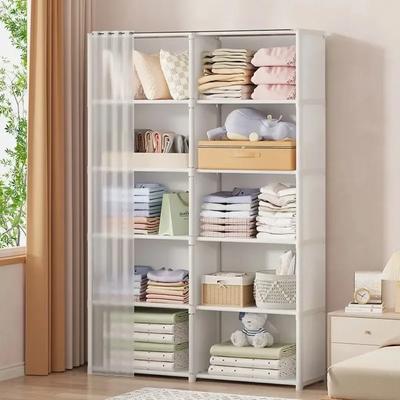 Dustproof Wardrobe High-capacity Storage Rack Simple Cloth Wardrobe Modern Minimalism Elevated Design Furniture Closet Cabinet