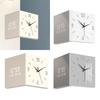 Corner Clock Double Sided Wall Clock Art Silent Square Electronic Clock for