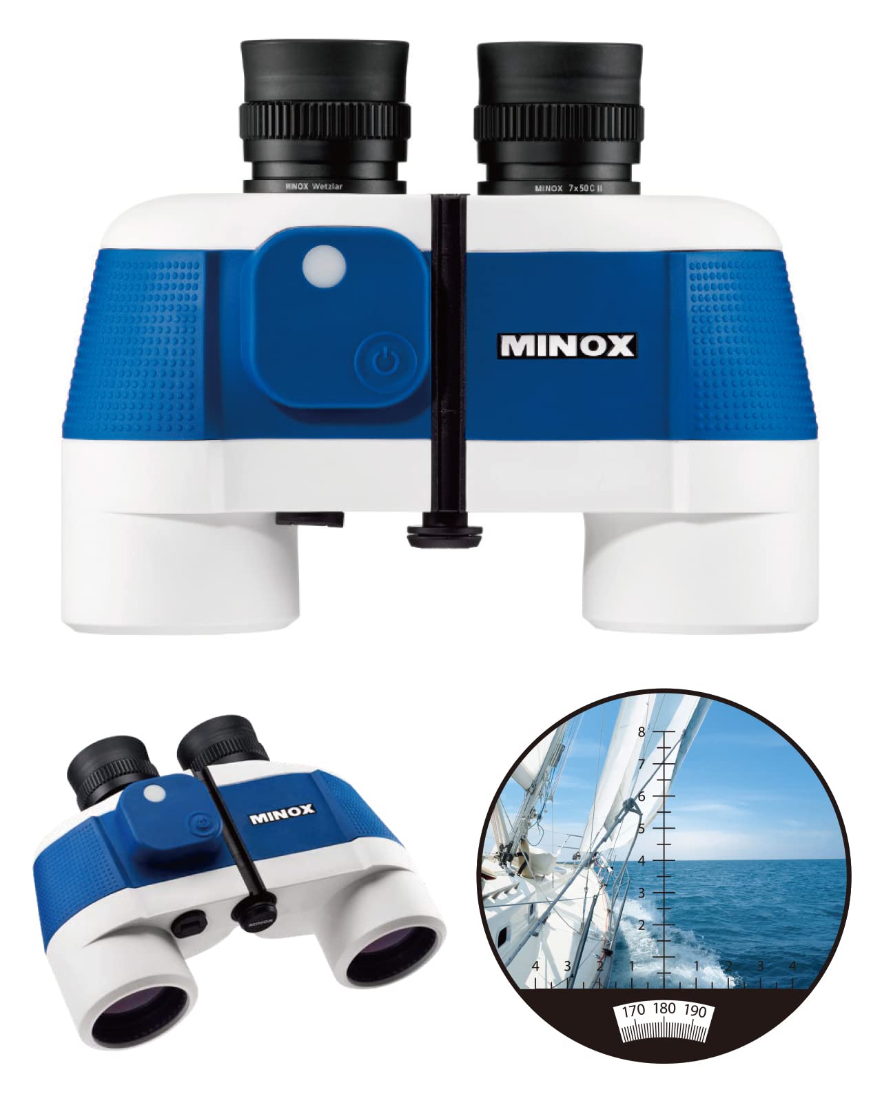 

Minox Marine Digital Binoculars BN Nautique 7x50 Ocean Blue Small синій