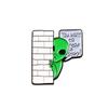 Scary Alien Hug Ghost Brooch