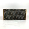 FENDI vintage Zucca logo Box-shaped bag Hand Bag Canvas/Leather Brown