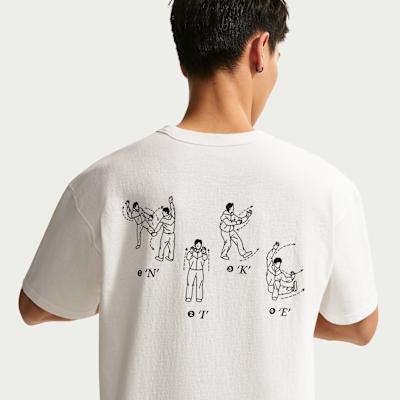 Nike Sportswear T Shirts Men's Sail White Crew Neck Moderate